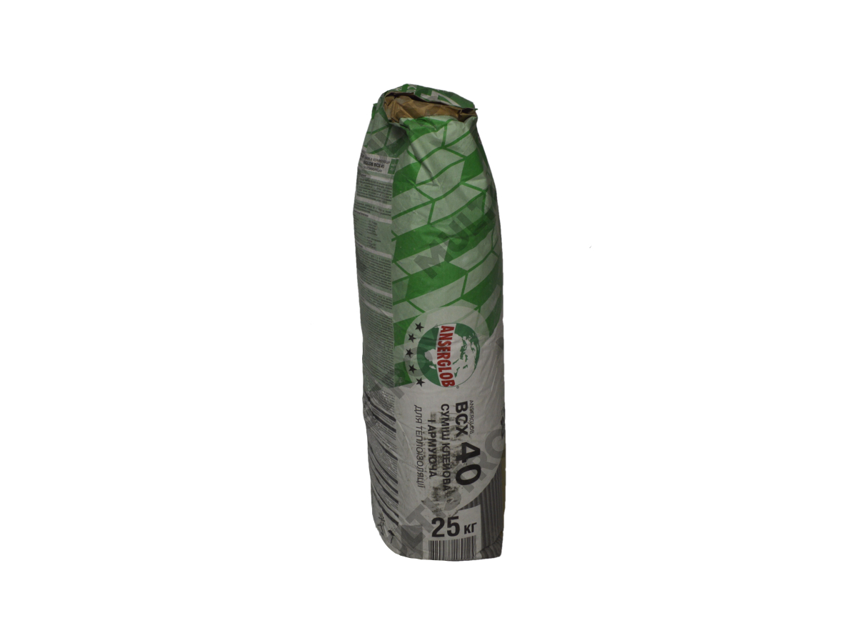 Anserglob BCX-40 клей для теплоізоляції армуючий 25кг
