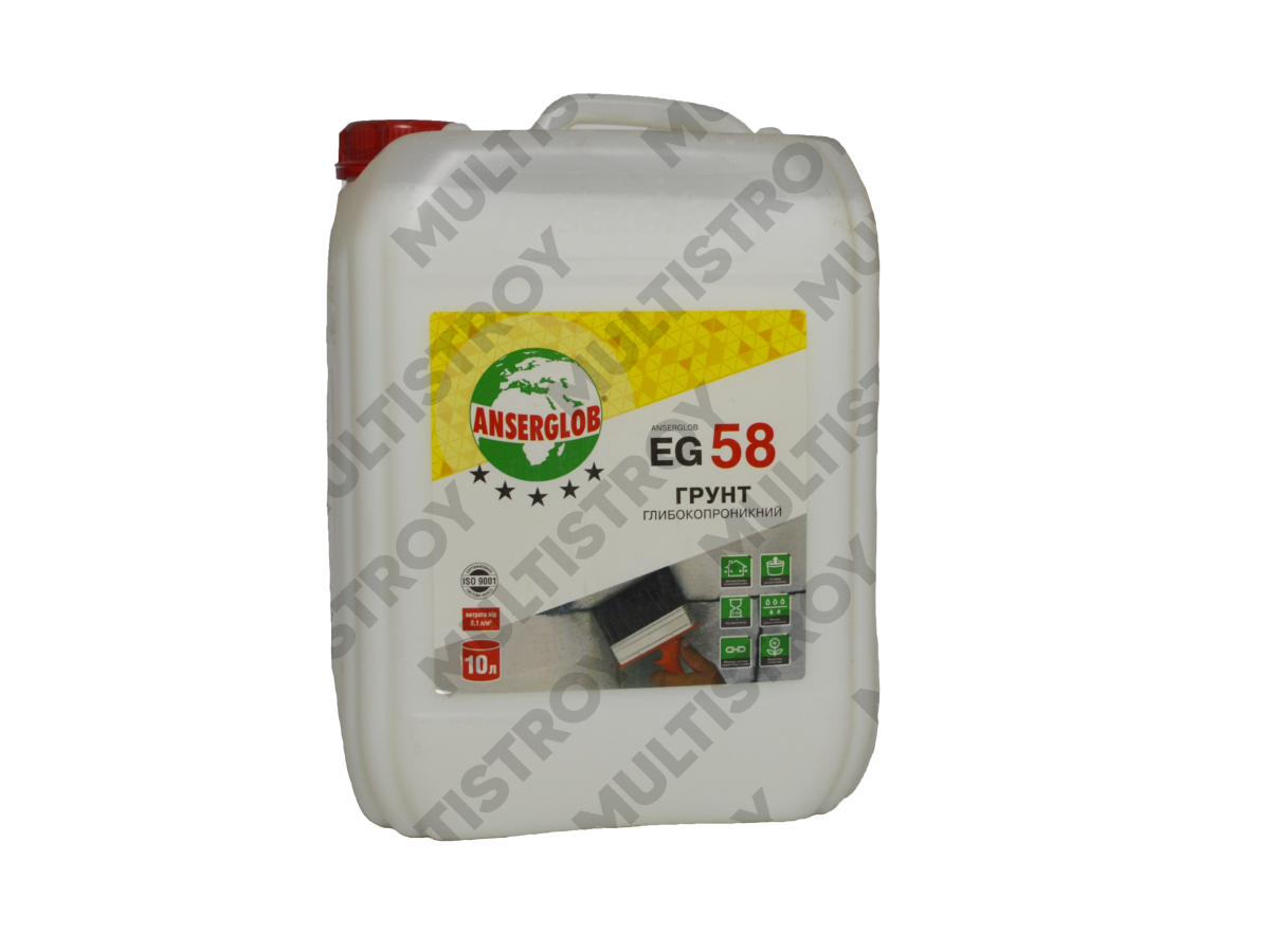 Anserglob EG-58 10л грунтовка глибокопроникна