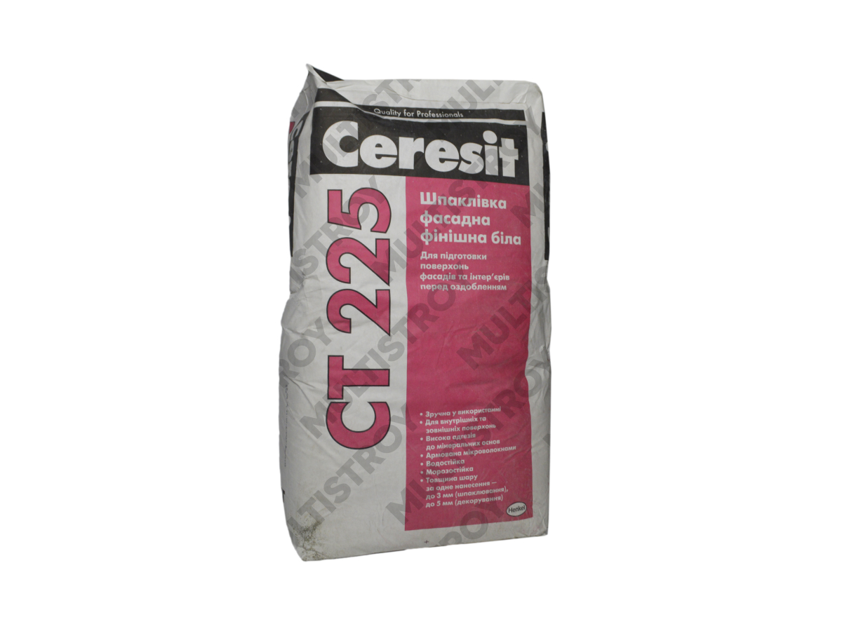 Ceresit CT-225 25кг фасадная шпаклевка белая