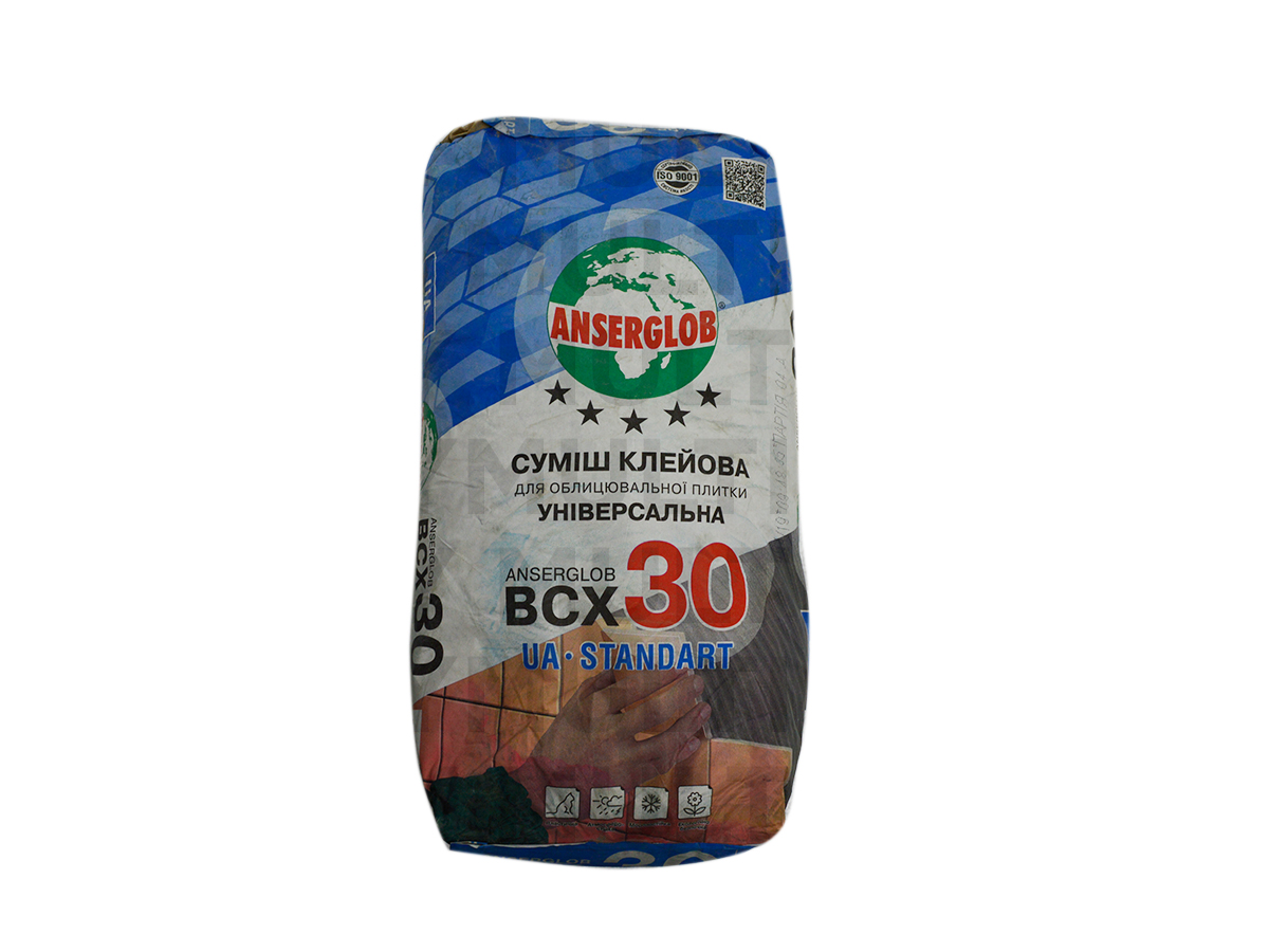Anserglob ВСХ 30 клей для плитки 25 кг