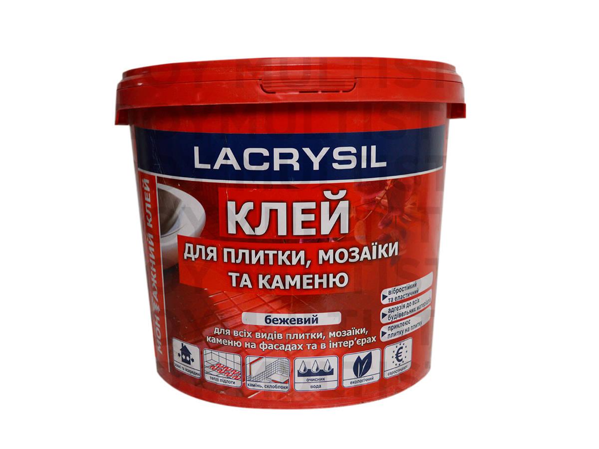 Lacrysil клей для плитки та мозаїки 8 кг білий
