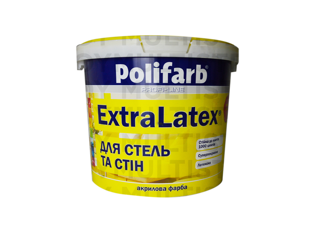 Polifarb ExtraLatex 7 кг фарба для стовпчиків