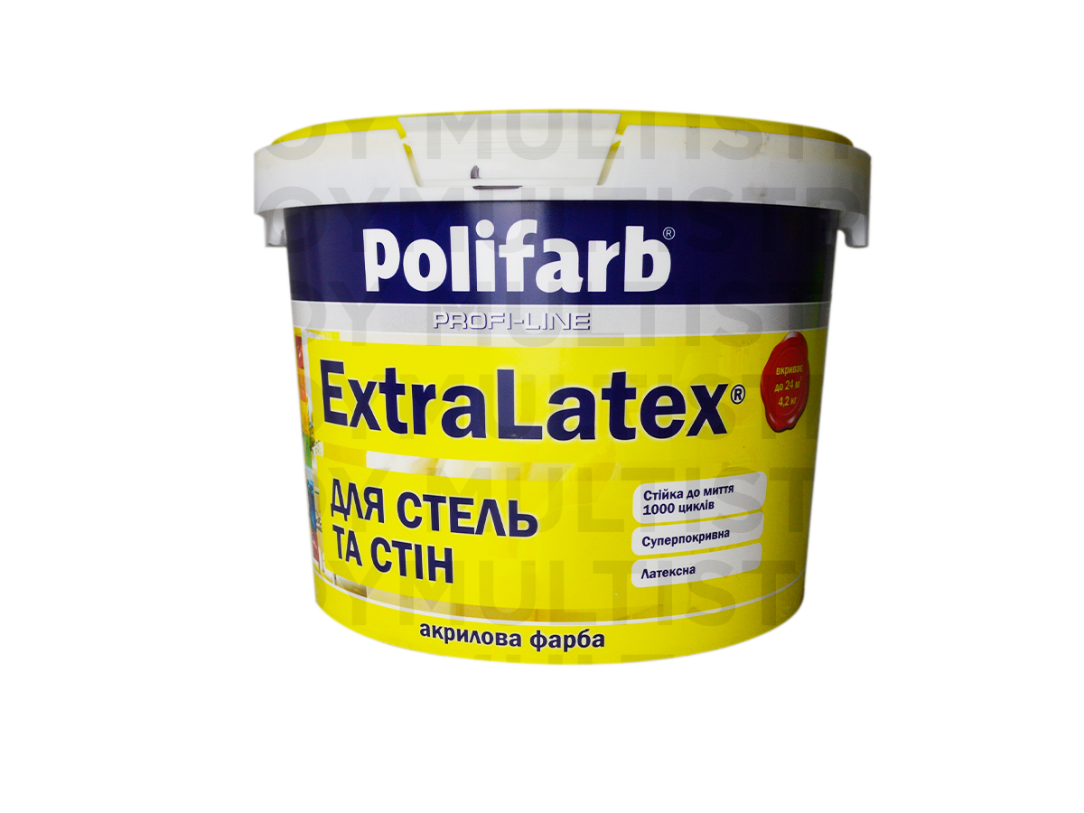 Polifarb ExtraLatex 4,2 кг фарба для стовпчиків