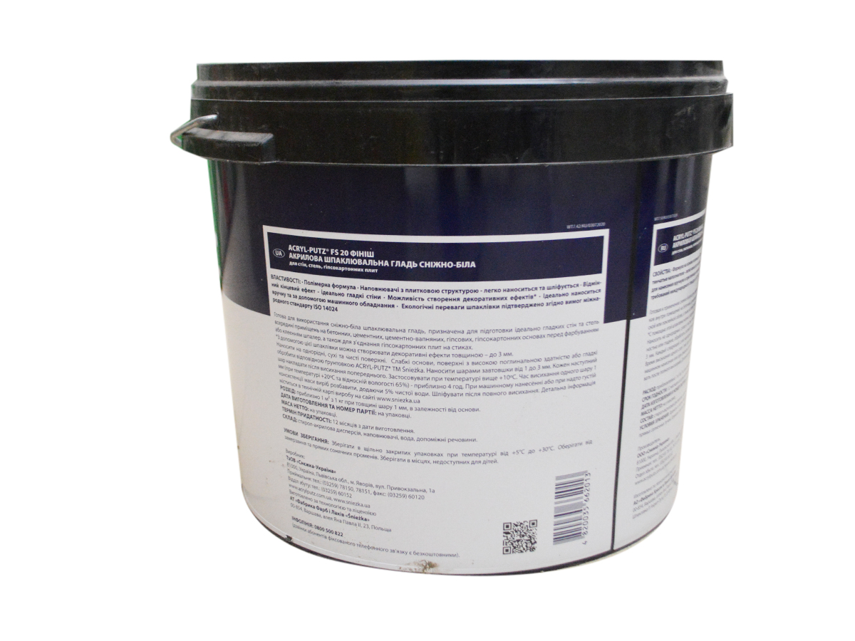 Sniezka ACRYL-PUTZ FS20 30 кг готова фінішна шпаклівка