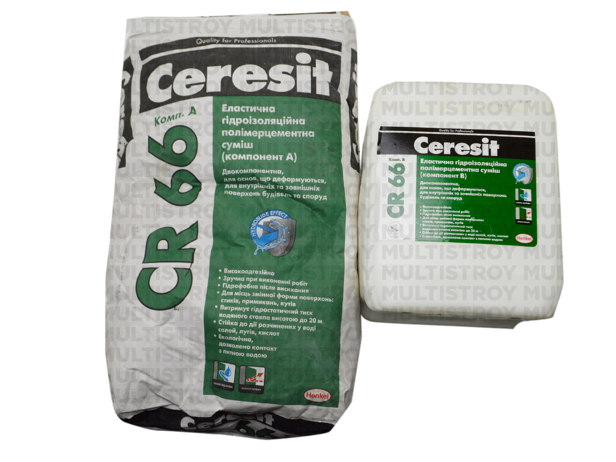 Ceresit CR-66 2-х компонентна еластична гідроізоляція 17,5 + 5 кг/л
