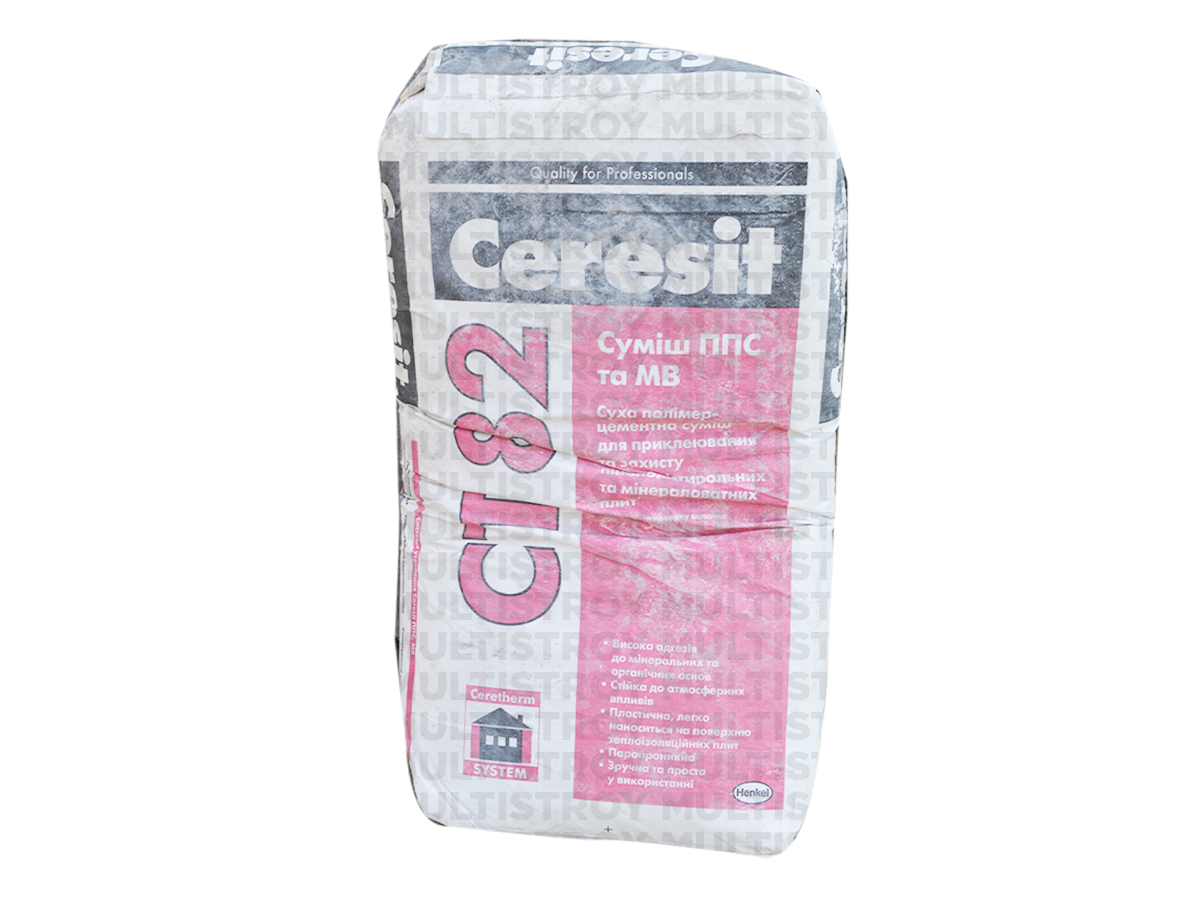 Ceresit CT-82 25 кг клей для теплоізоляції та армування