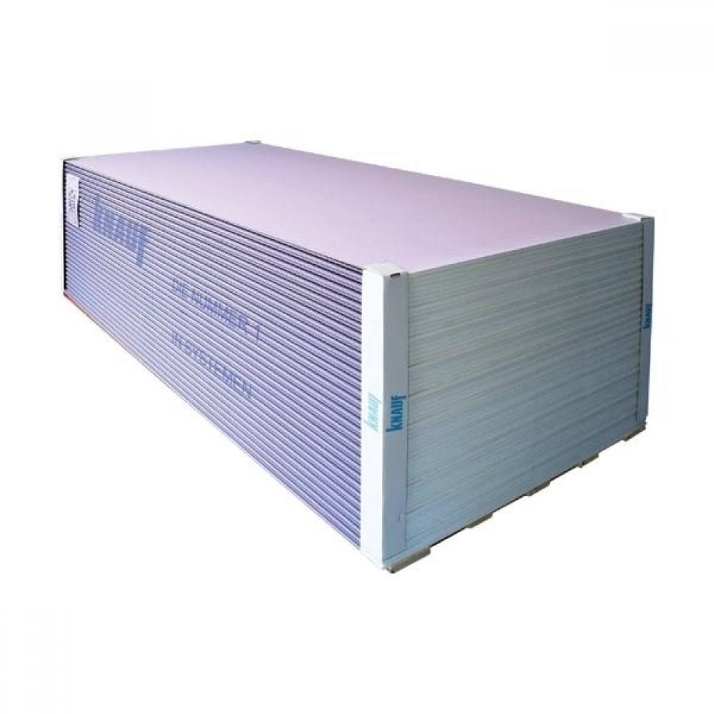 Гипсокартон огне-влагостойкий (ГКЛВО) KNAUF Диамант 12,5x1200x2500 мм