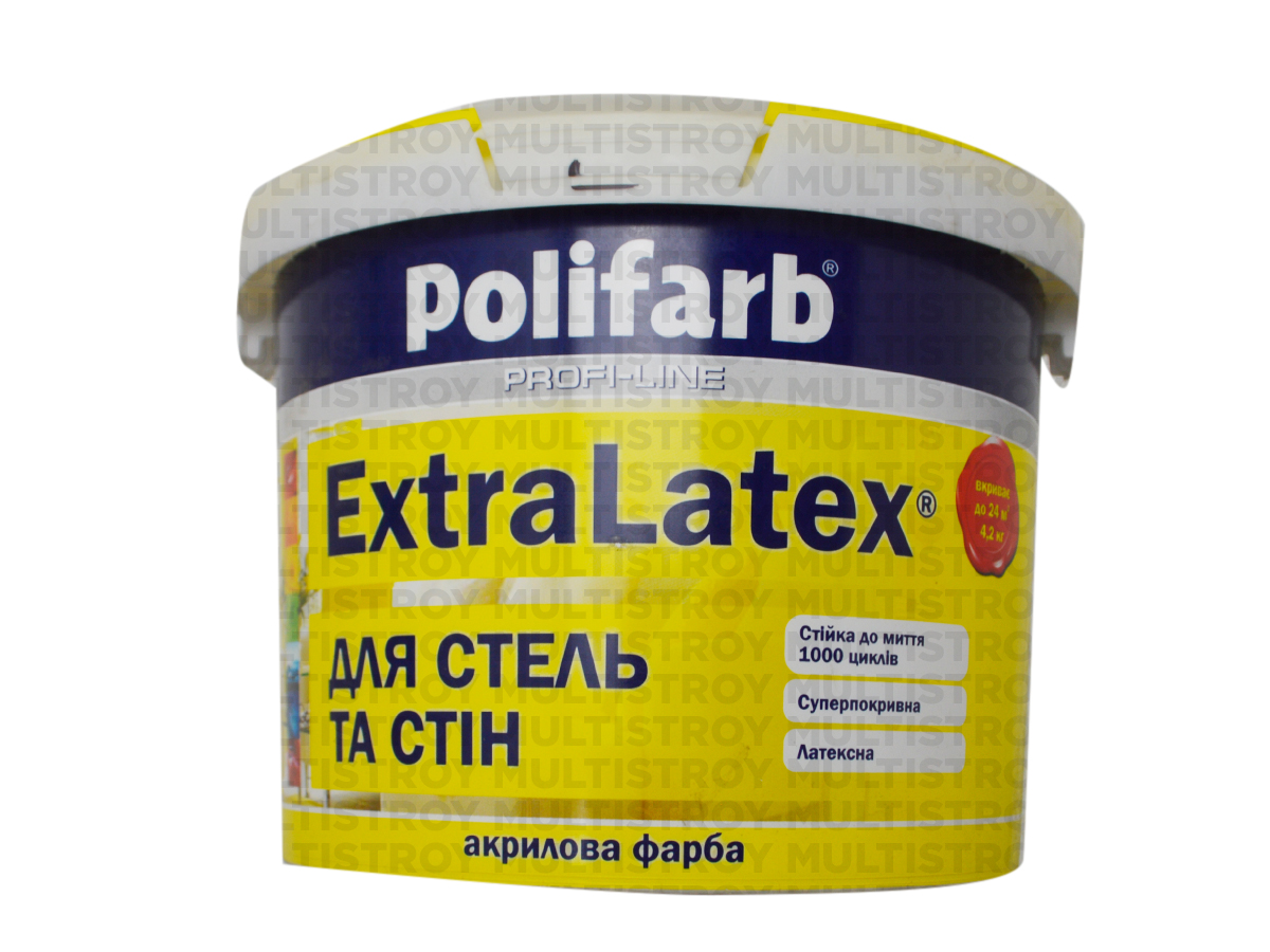 Polifarb Extra Latex 4,2 кг універсальна фарба