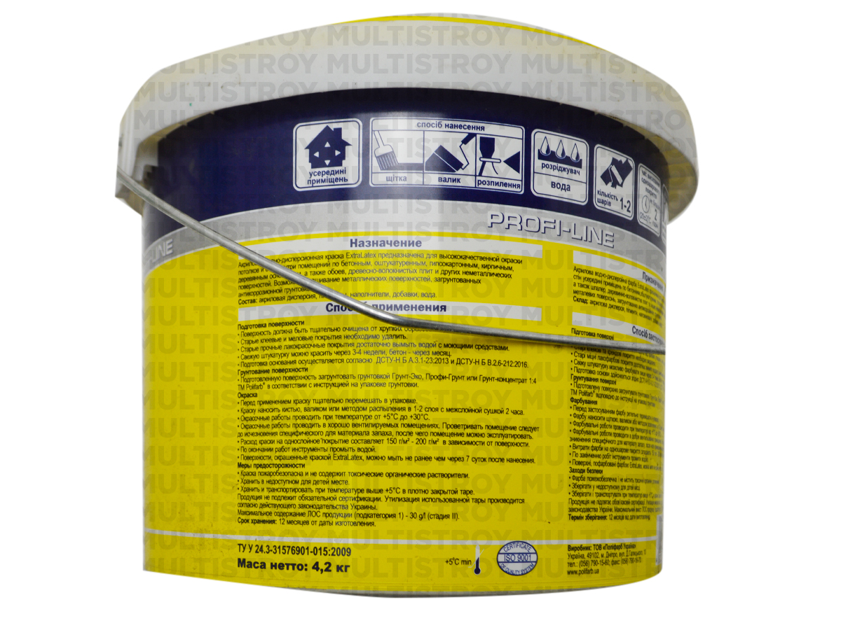 Polifarb Extra Latex 4,2 кг универсальная краска