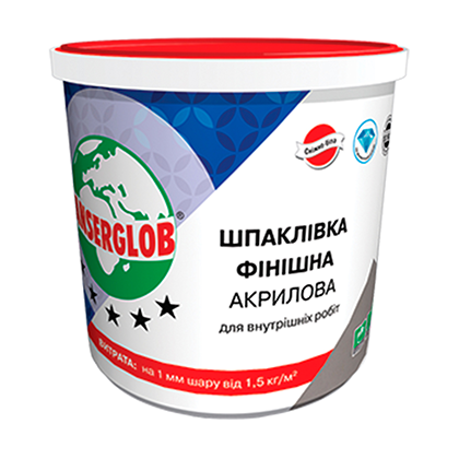 Шпаклевка финишная Anserglob 17 кг акриловая для внутренних работ