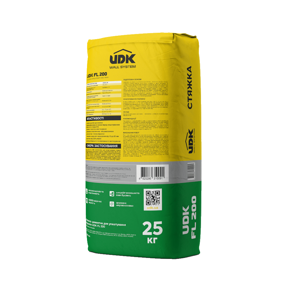 UDK FL 200 цементна стяжка М200 25кг